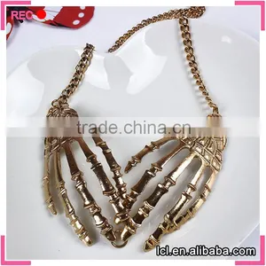 Gothic Necklace Skeleton Hand Pendant, for Carnaval Wholesale Gothic Imitation Jewelry thumbnail-2