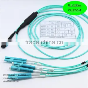High Quality China Made 8 Core MTP-LC Breakout 2.0mm OM3 Fiber Optic Patch Cord thumbnail-1