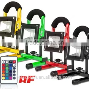 2016 New IP65 50w 100w 200w Portable Rechargeable RGB Dimmable Led Flood Light With CE ROHS Warm White 3 Years Warranty thumbnail-1