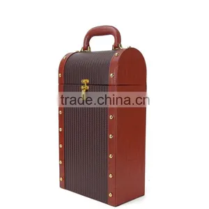 Chinese Factories Wholesale Custom High-grade PU Leather Box, Red Wine Champagne Beautiful Gift Box thumbnail-1