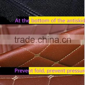 Hot Selling PU Leather Car Floor Mat Leather Material Anti Slip Car Carpet Mats thumbnail-3