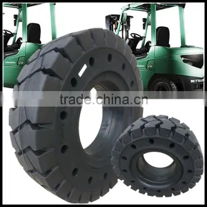 Chinese Tyre Manufacturer Supply Mitsubishi Parts 28x9-15 Solid Tires With Holes for Forklift thumbnail-1