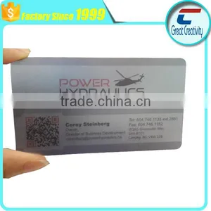 High Quality Transparent Plastic PVC Business Card Printing thumbnail-1