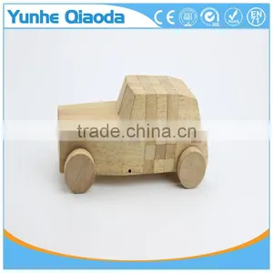 Wood 3D Vehicle Block Car 3D Woodcraft Kit Assemble Paint DIY 3D Puzzle Toys for Kids Adults the Best Birthday Gift thumbnail-3
