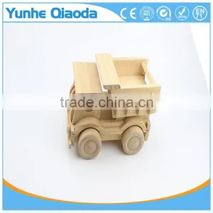 Wood 3D Vehicle Puzzles Truck 3D Woodcraft Kit Assemble Paint DIY 3D Puzzle Toys for Kids Adults the Best Birthday Gift thumbnail-1