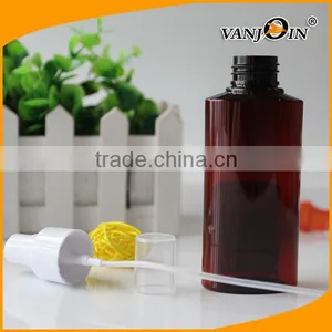 100ml Oval Amber Mist Spray Bottle With White Pumper Sprayer thumbnail-3