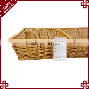 SGS Testing Top Quality Weaving Washable Rattan Divide Fast Food Basket thumbnail-1