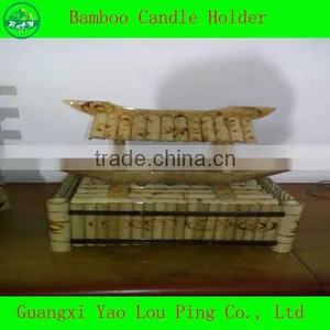Bamboo Craft Candle Holder thumbnail-2