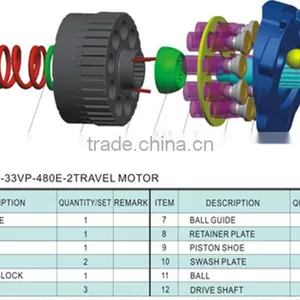 6T Travel Motor MAG-33VP Hydraulic Parts thumbnail-1