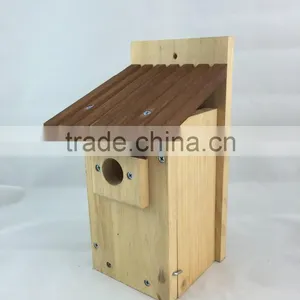 New Designed Unfinished Environmental Wooden Bird House Wholesale thumbnail-6
