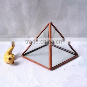 Pyramid Shaped Glass Terrarium for Indoor Plant Holder thumbnail-1