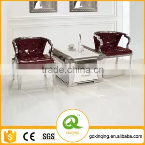 D362 Stainless Steel Base Artificial Square Marble Side Table thumbnail-1