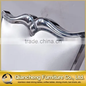 White Bend Stainless Steel Legs Wedding Chair Restaurant Chair thumbnail-4