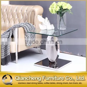 Popular Tempered Glass Top Hotel Side Table thumbnail-2