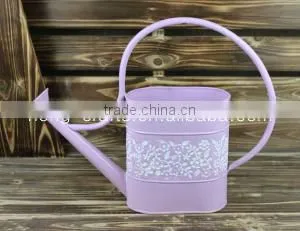 Marks and Spencer! Garden Decorative Antique Style Pink Metal Watering Can thumbnail-1