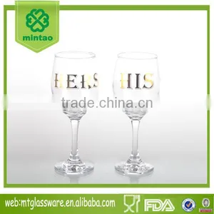 2016newest High Quality Wine Glass Set Paste Golden Decal thumbnail-1