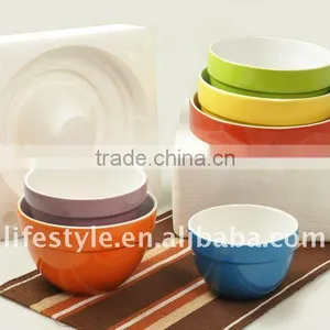 6pcs Mixing Bowls Set, Stoneware Bowls Set With Colors thumbnail-1