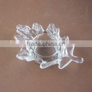 Leaf Shaped Glass Candle Holder / Glassware thumbnail-2