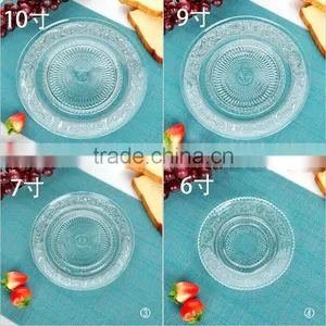 ZIBO Hot Selling Differernt Sizes Clear Glass Dinner Plate thumbnail-1