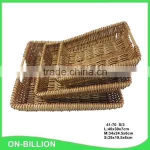 Handmade Wicker Woven Pantry Storage Basket thumbnail-2