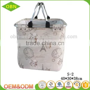 Wholesale Cheap Vintage Foldable Jute Storage Basket Used Jute Bag With Handle thumbnail-3
