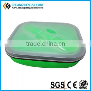 FDA Silicone Lunch Case, Food Container, Silicone Gift thumbnail-2