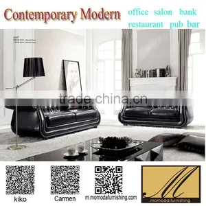 ND1130 Neoclassic Chesterfield Black Cow Leather Studded Crystal Button Tuft Antique Living Room Fancy Sofa Home Furniture Set thumbnail-1