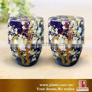 Fancy Color Glazed Birds and Flowers Ceramic Garden Short Stools for Sale Made in Jingdezhen thumbnail-4