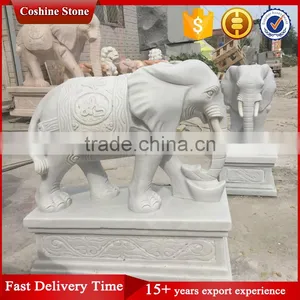 Abstract Animal Statue, Marble Elephant Sculpture Carving thumbnail-1