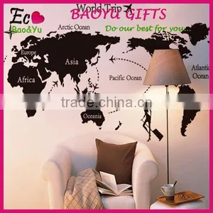 Fashion Decorative DIY Wall Sticker World Map Sitting Room Wall Stickers TV Setting Post thumbnail-1