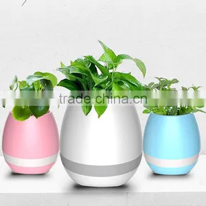 UCHOME New Plastic Flower Pot Bluetooth Speaker Smart Flower Pot Mini Speaker Music Flower Pot For Office And Home thumbnail-1