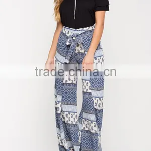 Wrap Floral Print Boho Pant New Style Latest Coat Pant Designs thumbnail-3