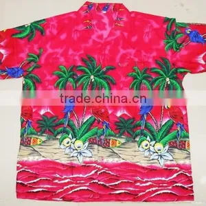 Macau Parrot on Cocunut Palm Hawaiian Shirts thumbnail-6