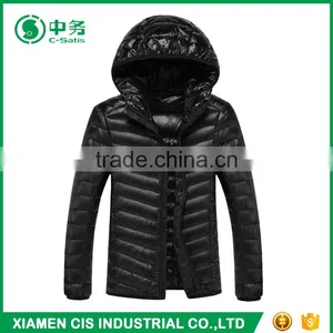 Classic Design Winter Breathable Hooded Black Puffer Jacket for Men thumbnail-1