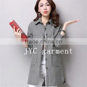 Womens Black and Grey Big Check Shirt thumbnail-6