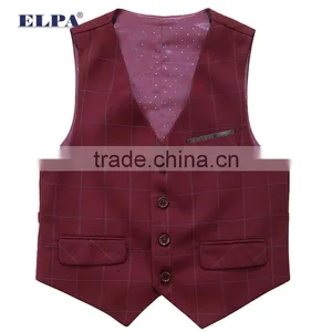 ELPA 2016 Fashion NXB0058 Hot Sale Three Pieces Red Plaid Kids Suits Clothes for Wedding thumbnail-3