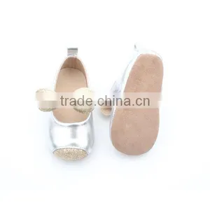 2017 New Style Sequin Leather Baby Infant Shoes With Bow thumbnail-6