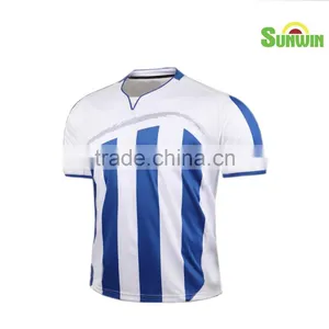 Custom Football Shirt Maker Sublimated Striped Soccer Jersey Made in China thumbnail-1