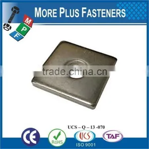 Made in Taiwan Brass Flat Silver Galvanized Stainless Steel Square Washer thumbnail-5
