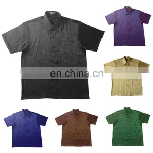 Lofbaz Men Jacquard Shirts Casual Button Down Vintage Paisley Patterned thumbnail-1