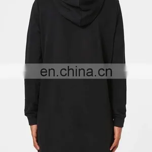Mens Black Longline Fit And Side Pockets Hoodie thumbnail-2