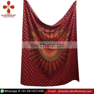 India Product Mandala Tapestry 100% Cotton Square Shape Mandala Tapestry thumbnail-1