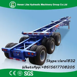 Liba 3 Axle 20ft 40ft 45ft Skeleton Container Transport Semi Trailer For Sale thumbnail-1