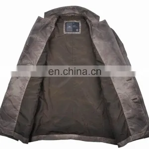 2015 Lastest Fashion Suit Style Slim Fit Leather Jacket thumbnail-2