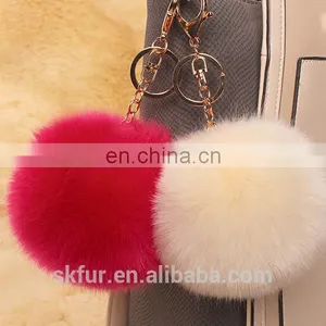 Cheap Price Faux Fur Ball Keychain thumbnail-1