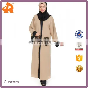 Custom Made Islamic Abaya 2017,Women Casual Maxi Dress, Fashion Muslim Dress Abaya thumbnail-1