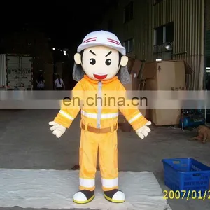 Custom Made Yellow Fireman Mascot Costumes thumbnail-1