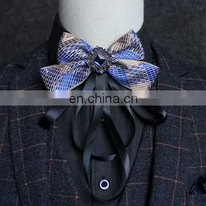 Aidocrystal Men's Bow Tie Brand Classic Dot Solid Ties Bowtie Business Shirts Bowknot Bow Ties Cravats Accessories thumbnail-1