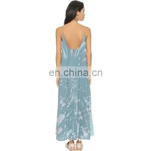 Latest Tie Dye Ladies Western Long Maxi Dress thumbnail-3