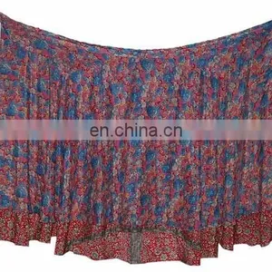 Ladies Old Silk Sari Vintage Wrap Maxi Style Long Skirt Wrap Skirt thumbnail-1
